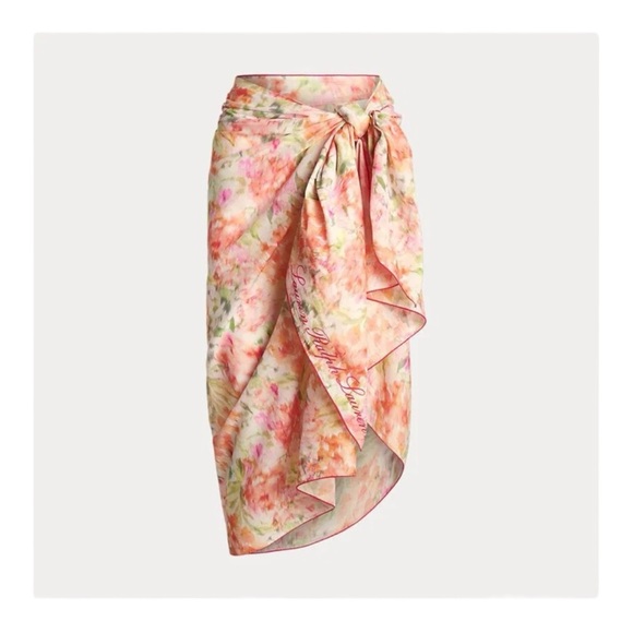 LAUREN RALPH LAUREN Tropical-Print Cotton Voile
Sarong NWT - Picture 2 of 6